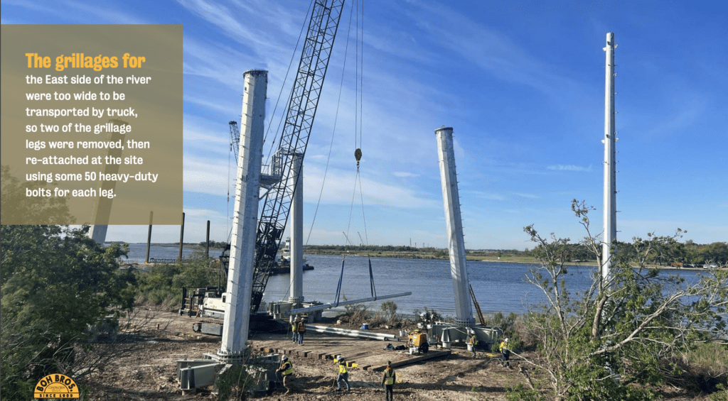 Grillages for Entergy towers foundation construction